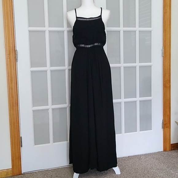 NEW Tiare Hawaii Spaghetti Strap Lattice Crochet Back Maxi Dress - One Size - Picture 1 of 15